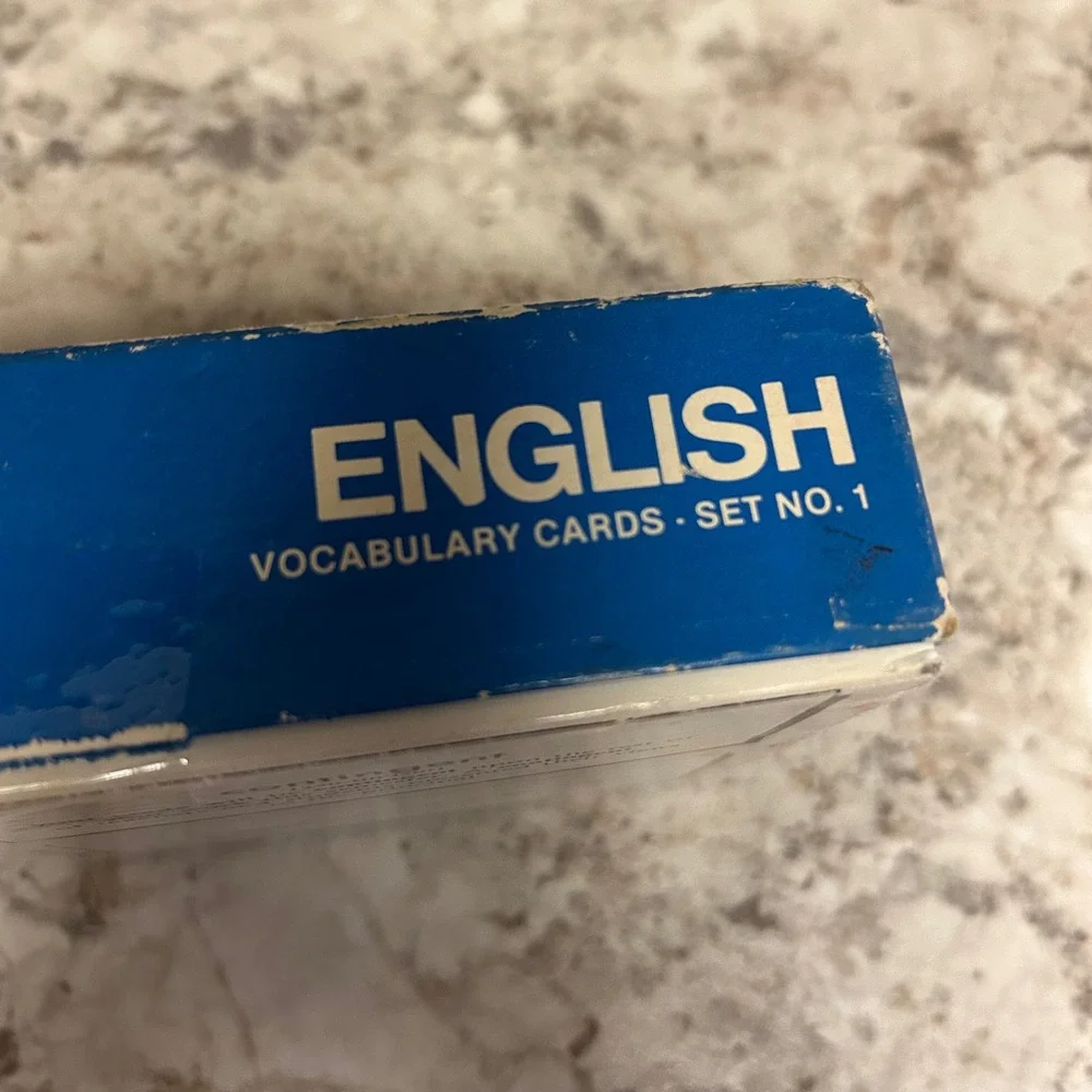 Vis-Ed‎ English Vocabulary Cards Set No. 1 Blue 1000 Flashcards Vintage 1986
